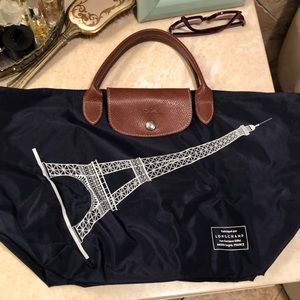 Authentic Longchamp bag with Eiffel Tower